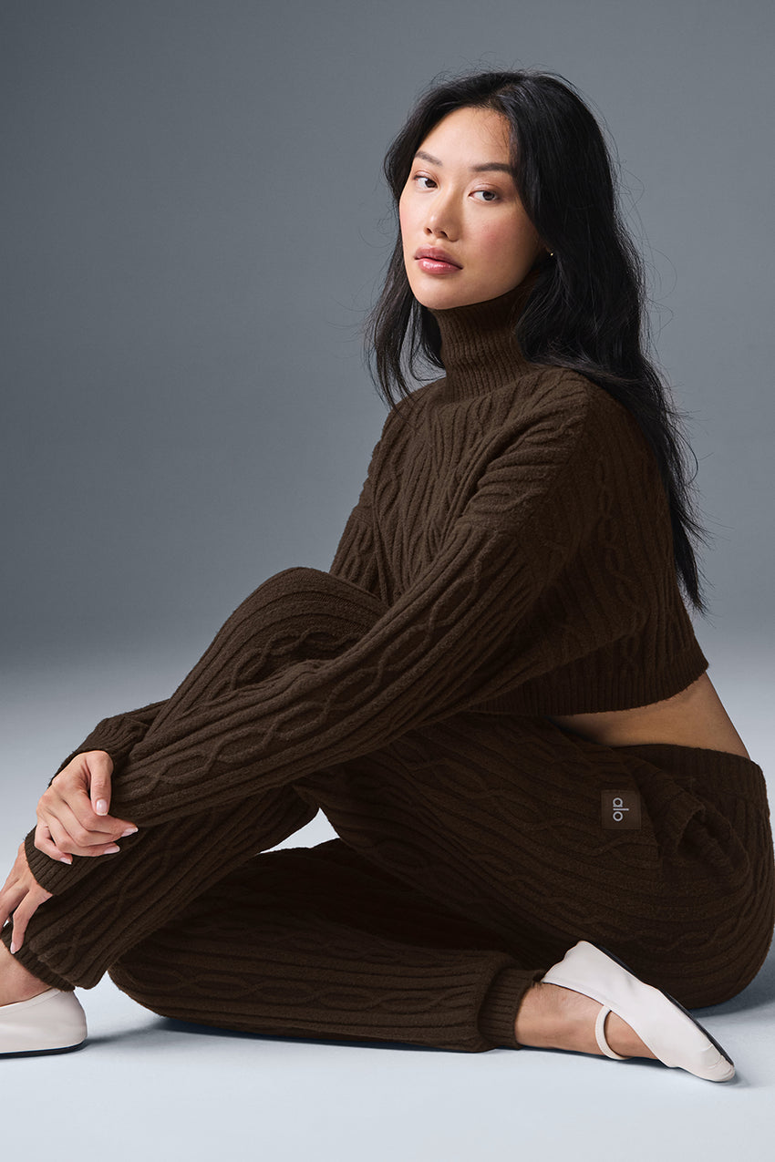 Cable Knit Winter Bliss Pant - Ivory