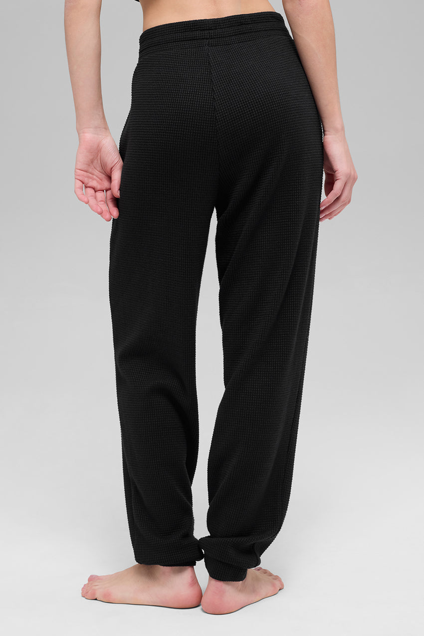 Waffle Weekend Escape Jogger - Black