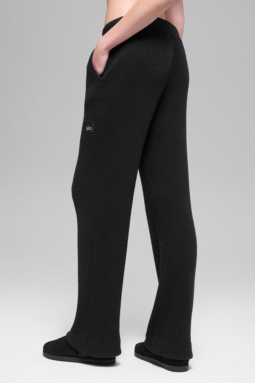 Snuggle Up Sweater High-Waist Wide Leg Pant - Ivory