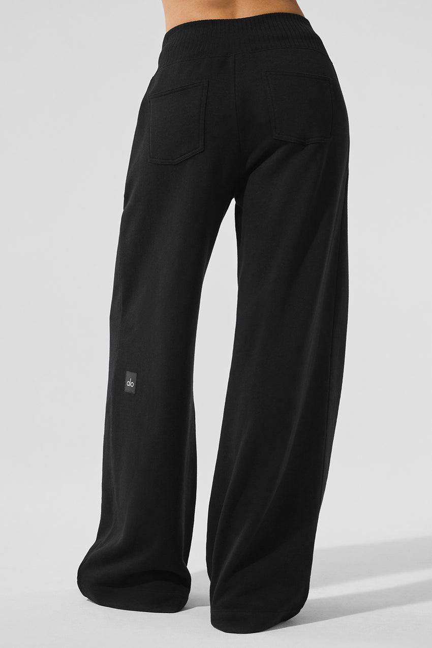 Serenity Wide Leg Sweatpant - Athletic Heather Grey