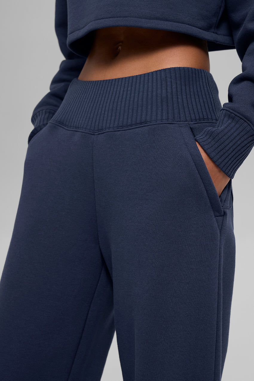 Serenity Wide Leg Sweatpant - Athletic Heather Grey