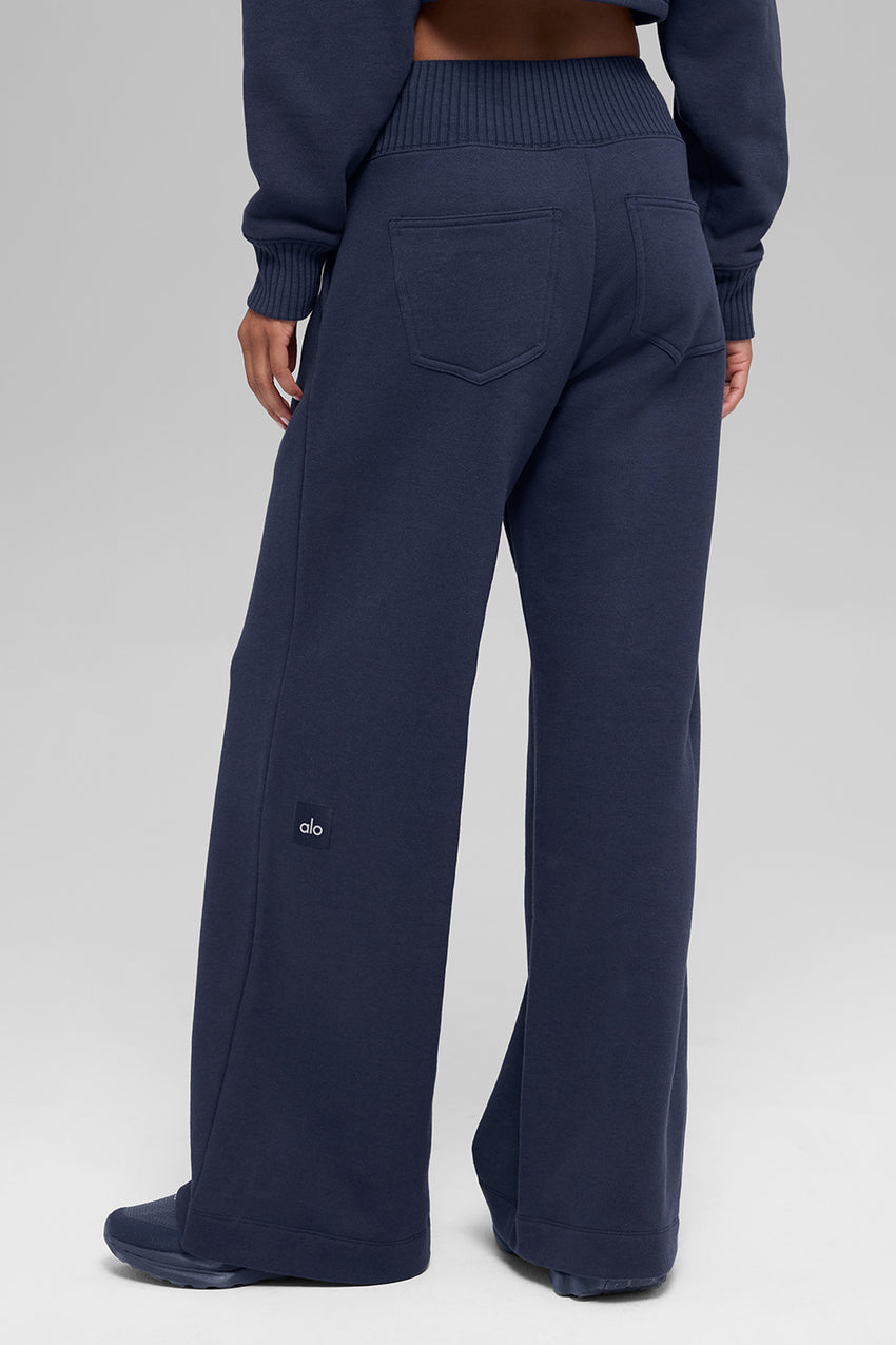 Serenity Wide Leg Sweatpant - Athletic Heather Grey