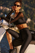 Airlift Mesh High-Waist Divine Capri - Black