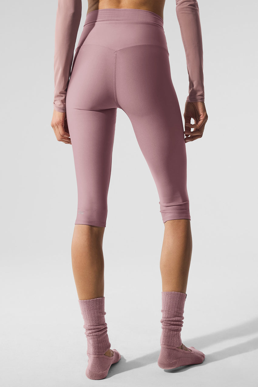 Airlift Mesh High-Waist Divine Capri - Black