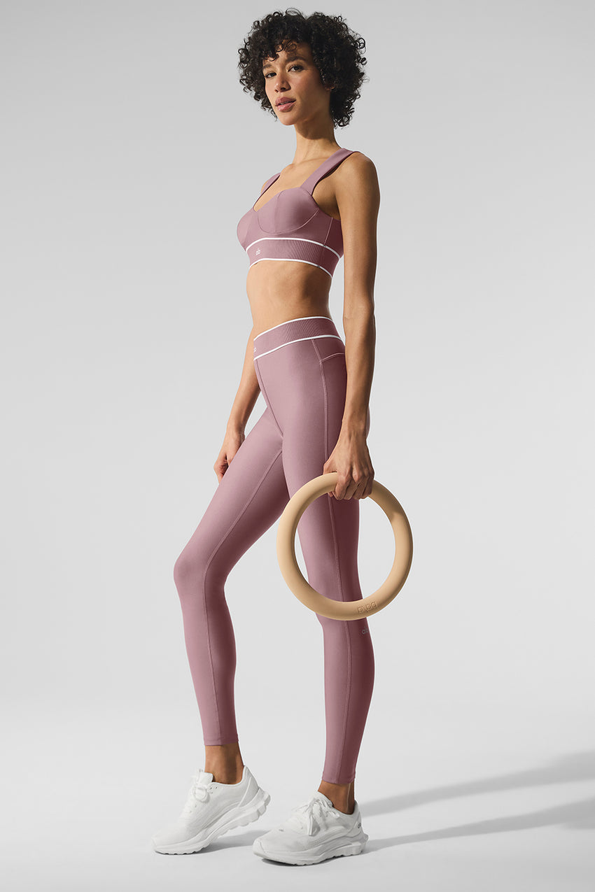 Airlift High-Waist Alignment Legging - Black/White