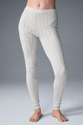 Pointelle Sweater High-Waist Be Mine Legging - Light Grey Heather