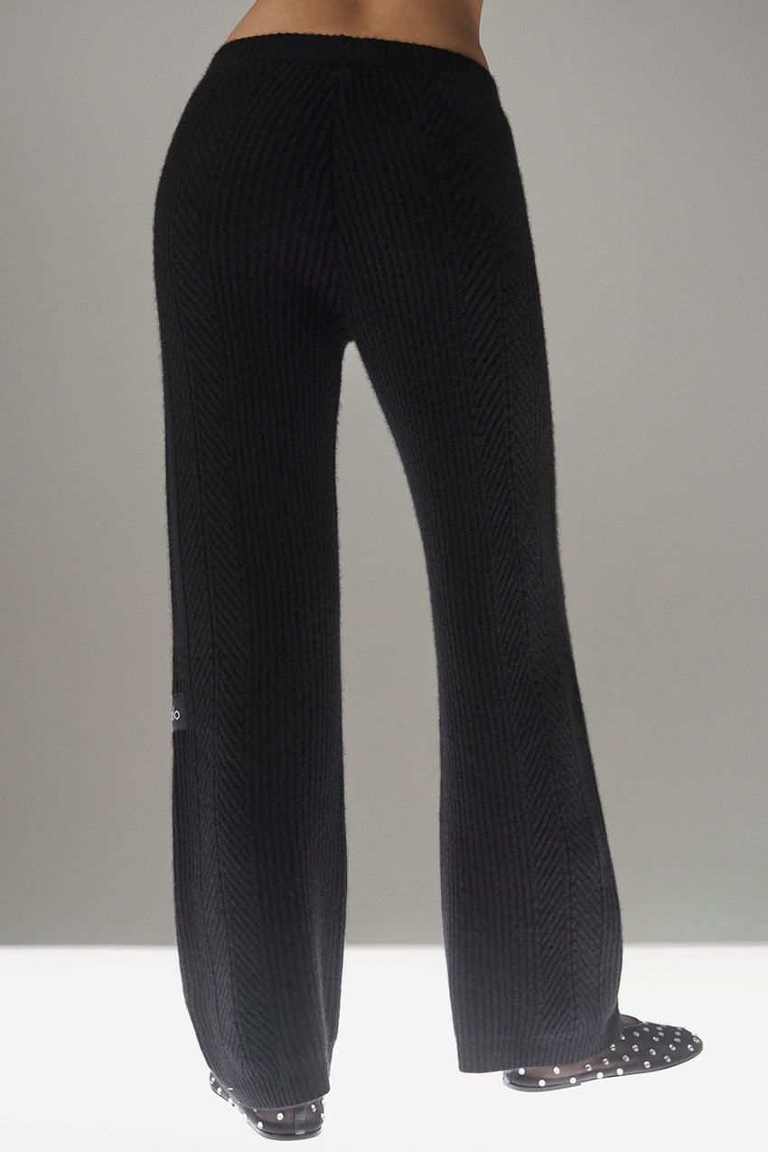 Winter Magic Cashmere Wide Leg Pant - Ivory