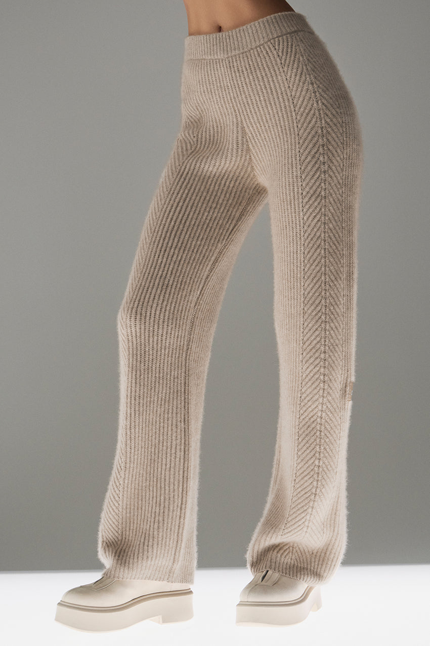 Winter Magic Cashmere Wide Leg Pant - Ivory