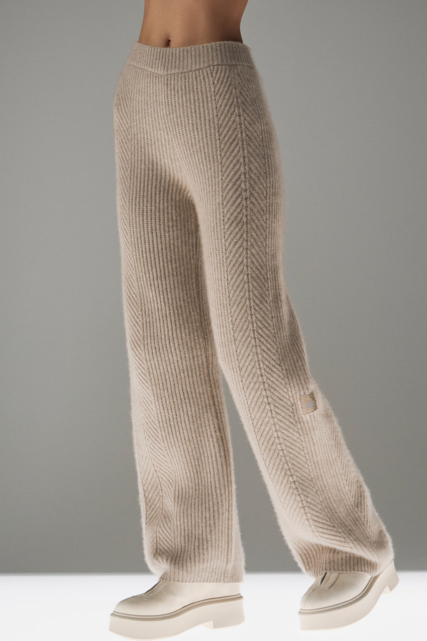 Winter Magic Cashmere Wide Leg Pant - Ivory
