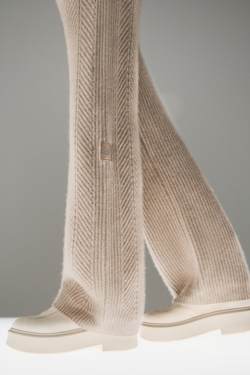 Winter Magic Cashmere Wide Leg Pant - Ivory