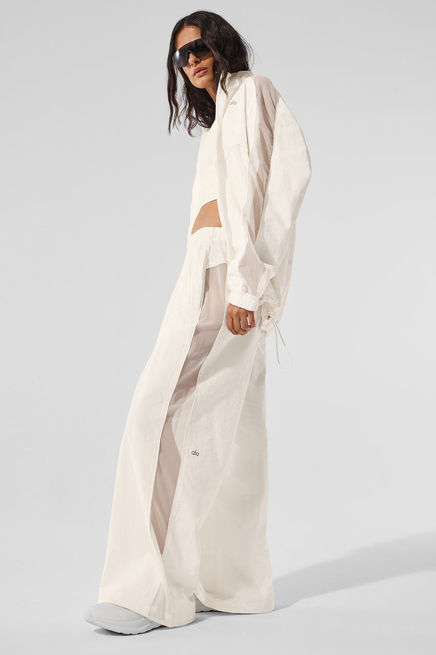 High-Waist Origin Wide Leg Track Pant - Black