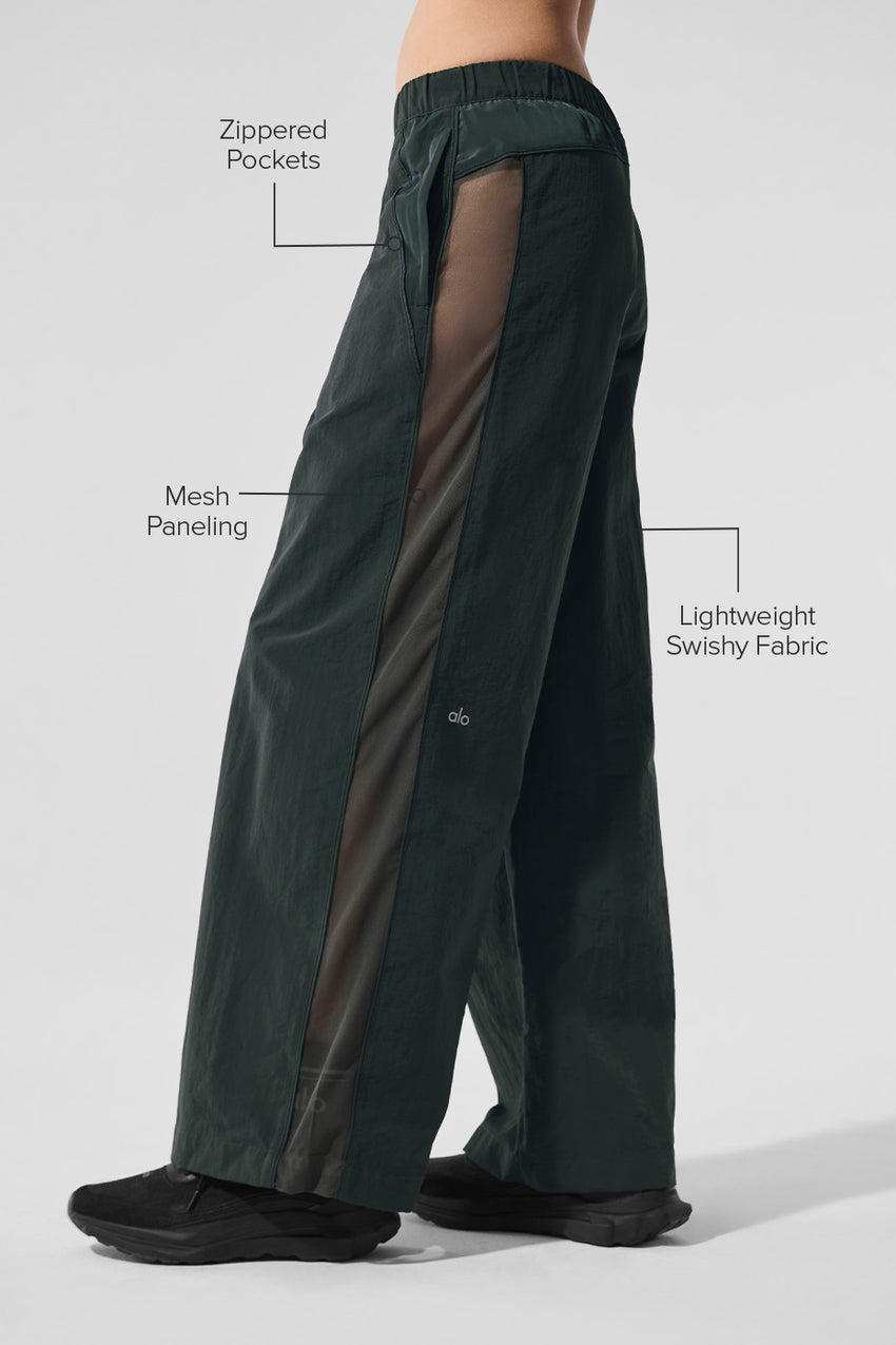 High-Waist Origin Wide Leg Track Pant - Black