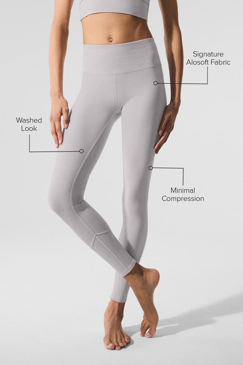 High-Waist Alosoft Lounge Legging - Black