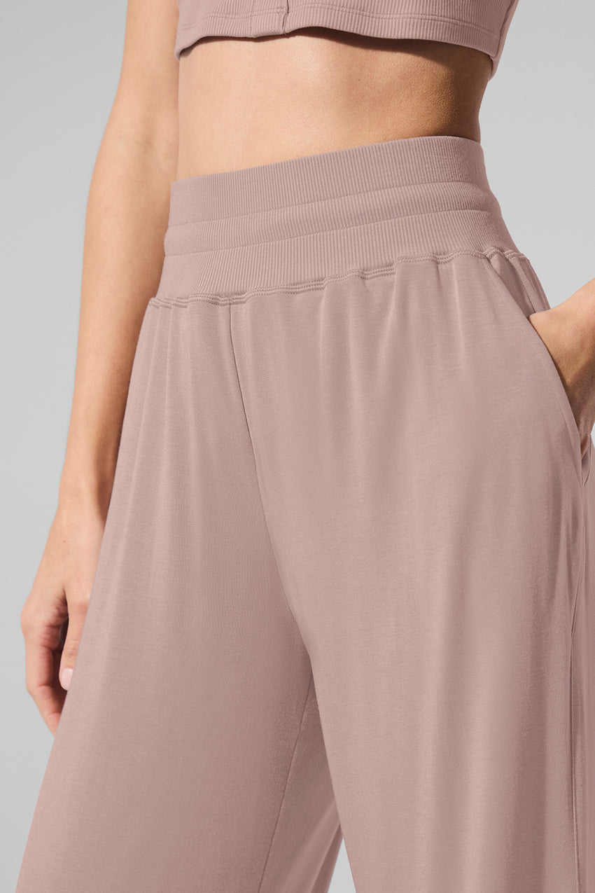Semi-Sheer Delicate Lounge Flare Pant - Athletic Heather Grey