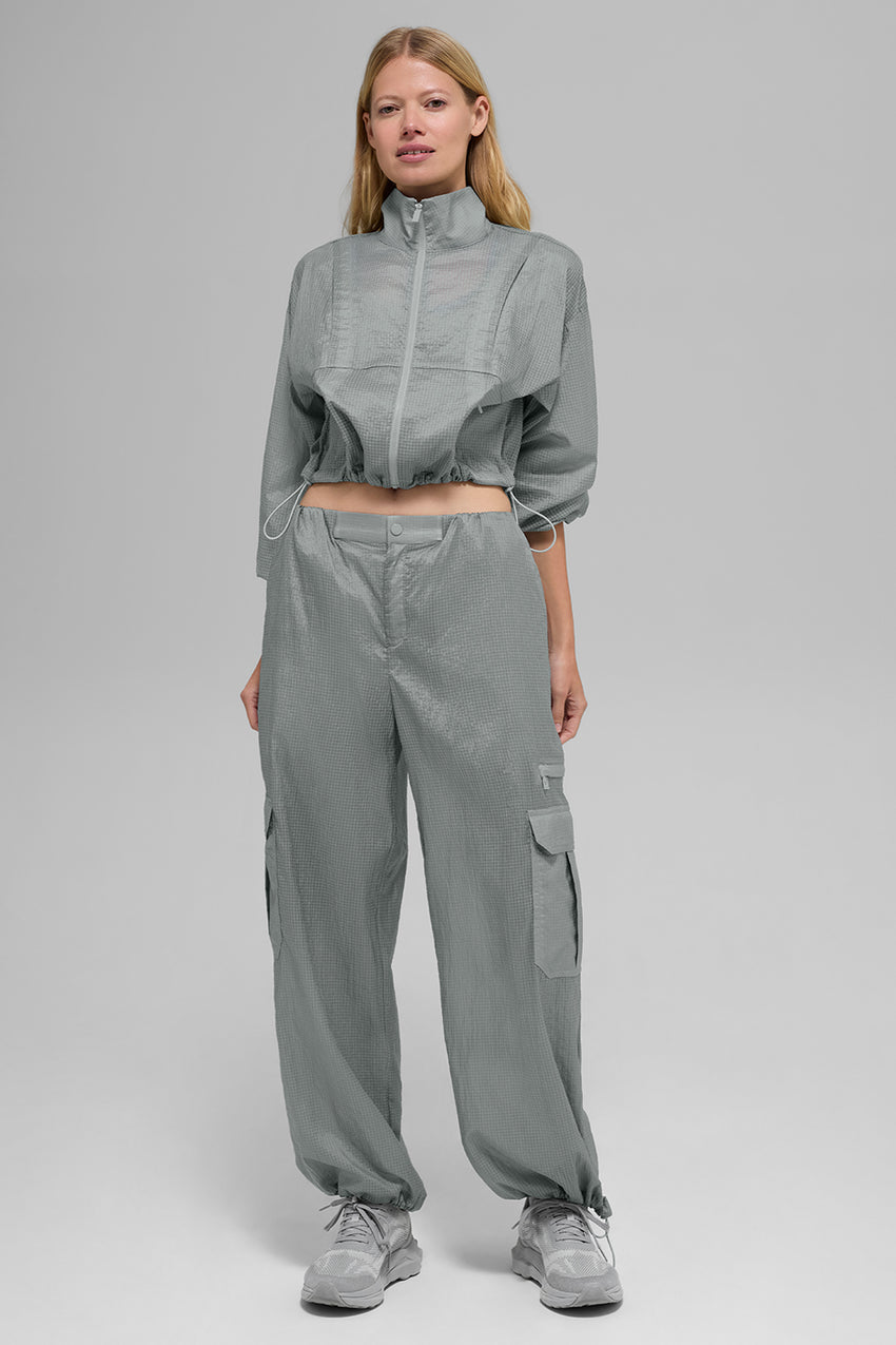 Sheer Game Time Wide Leg Jogger - Black