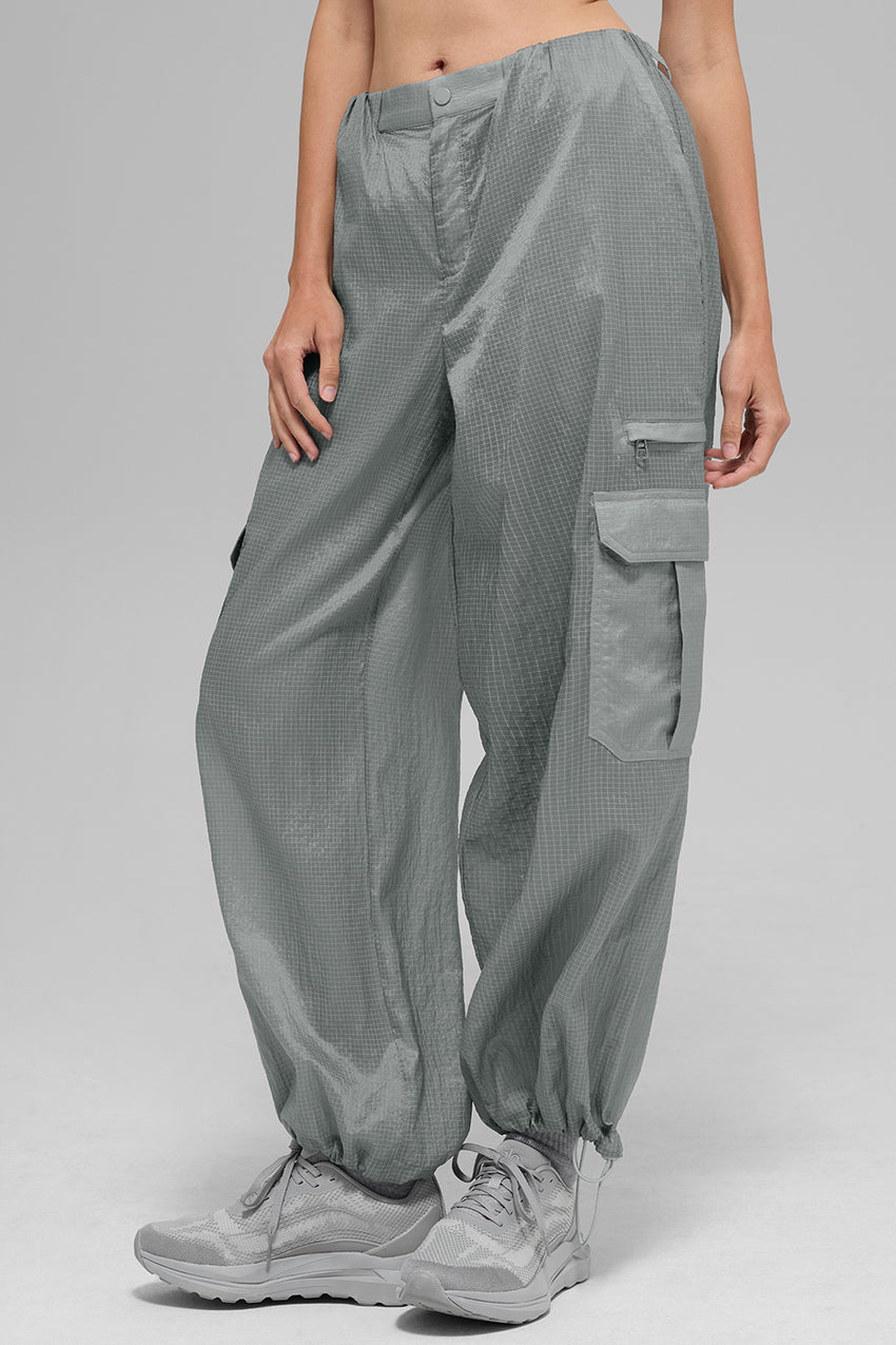 Sheer Game Time Wide Leg Jogger - Black