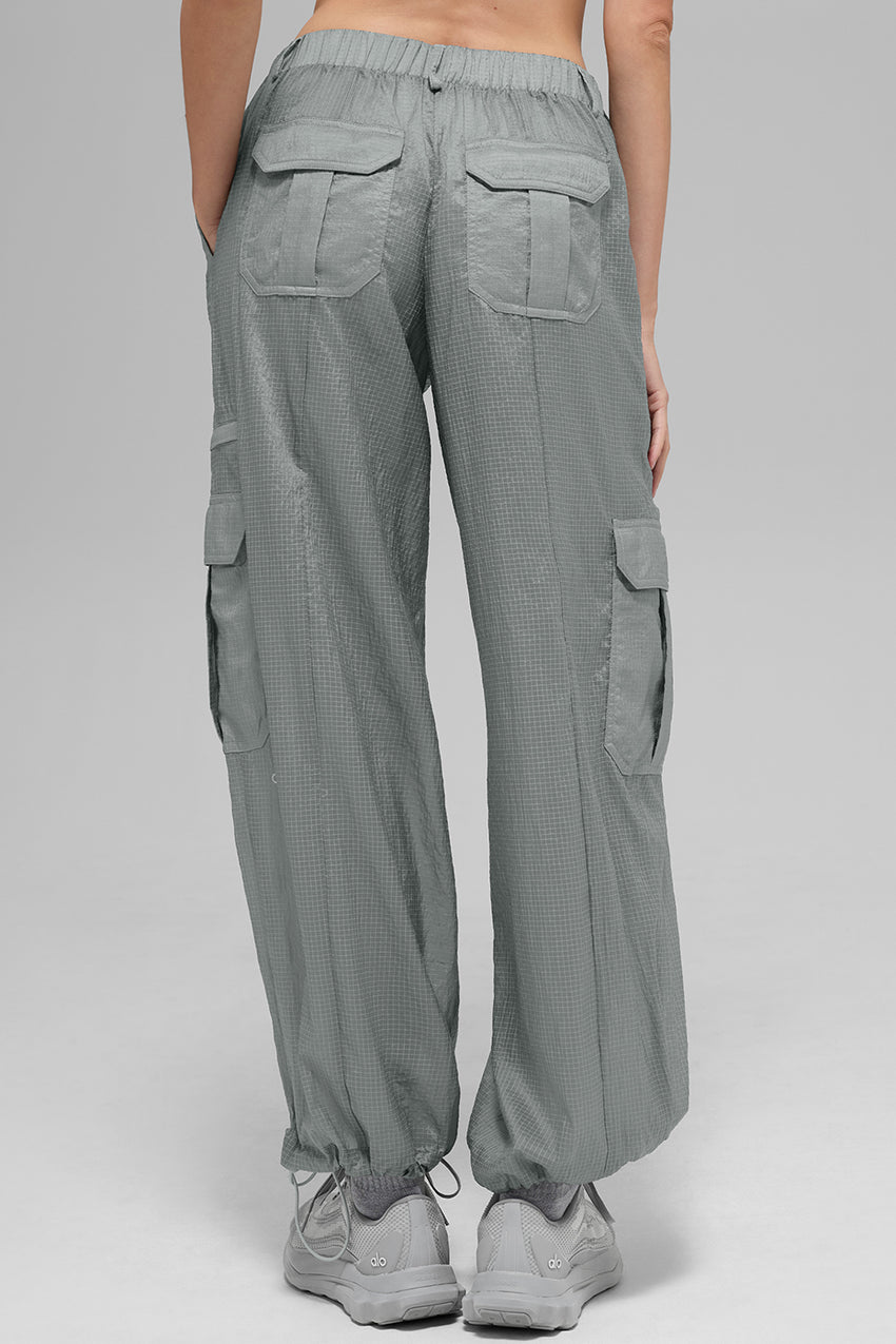 Sheer Game Time Wide Leg Jogger - Black