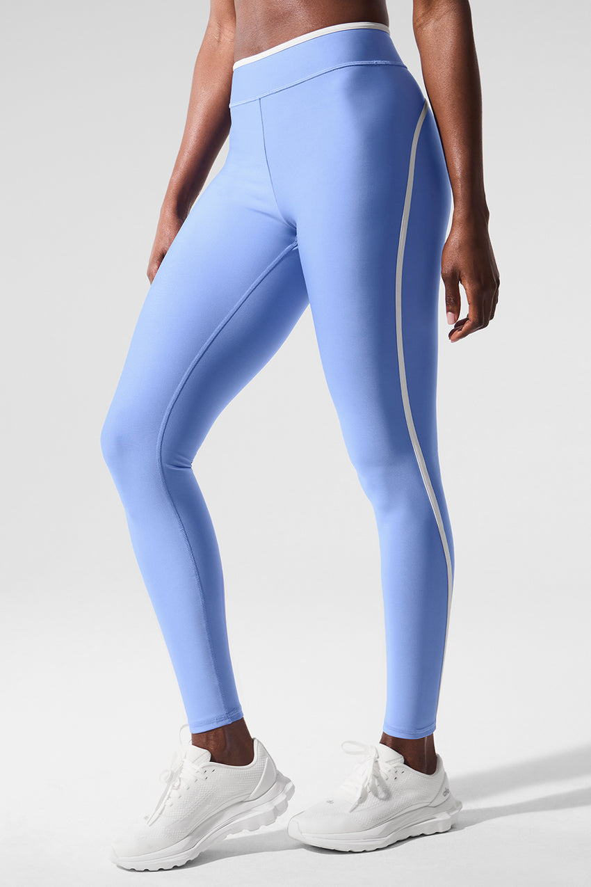 Airlift High Waist Charger 7/8 Legging - Crystal Clear Blue/White