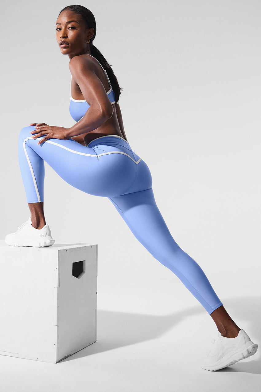 Airlift High Waist Charger 7/8 Legging - Crystal Clear Blue/White