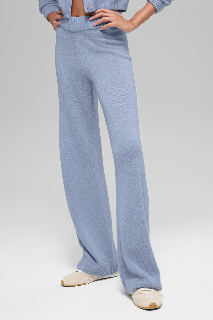 Cashmere High-Waist New Class Wide Leg Pant - Black