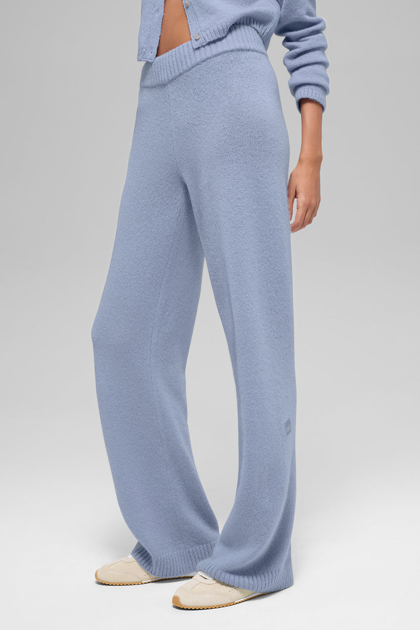 Cashmere High-Waist New Class Wide Leg Pant - Black
