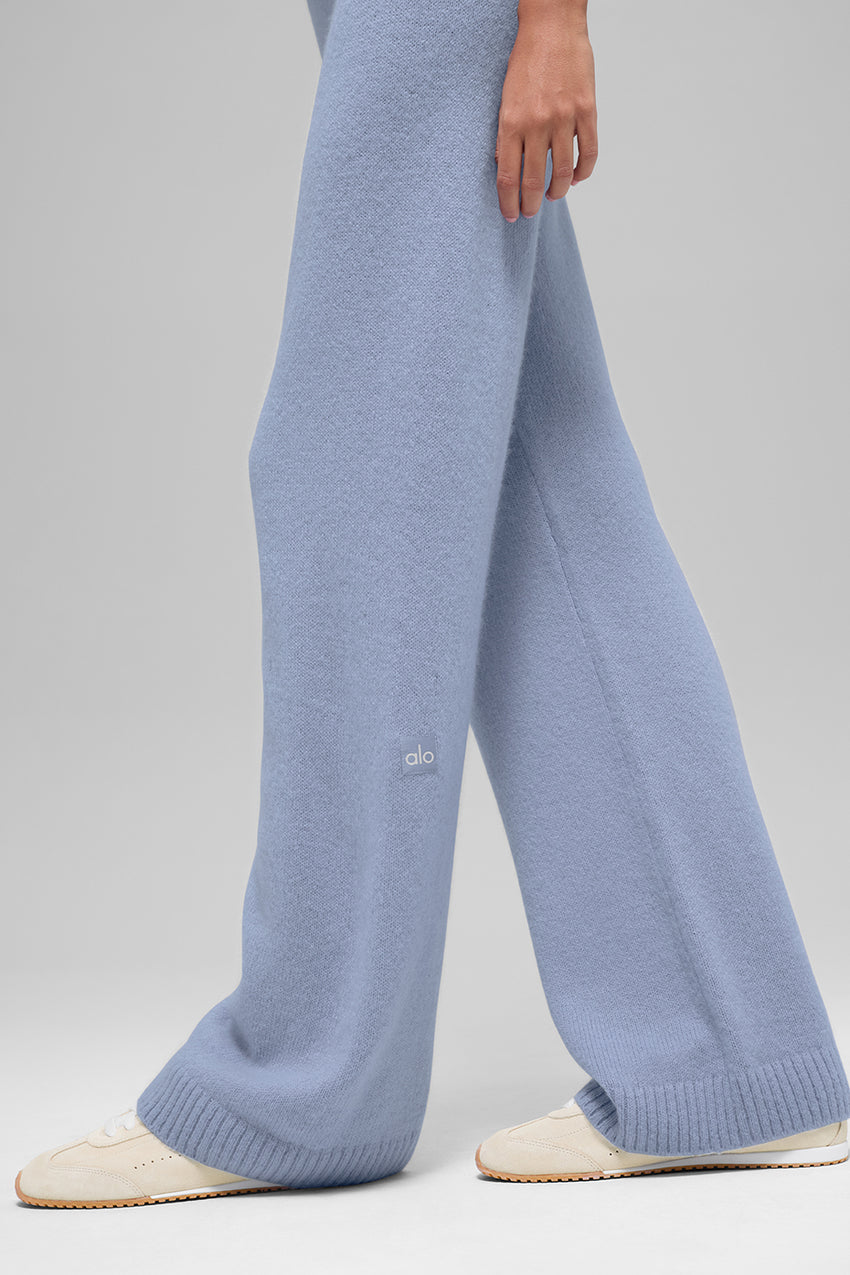 Cashmere High-Waist New Class Wide Leg Pant - Black