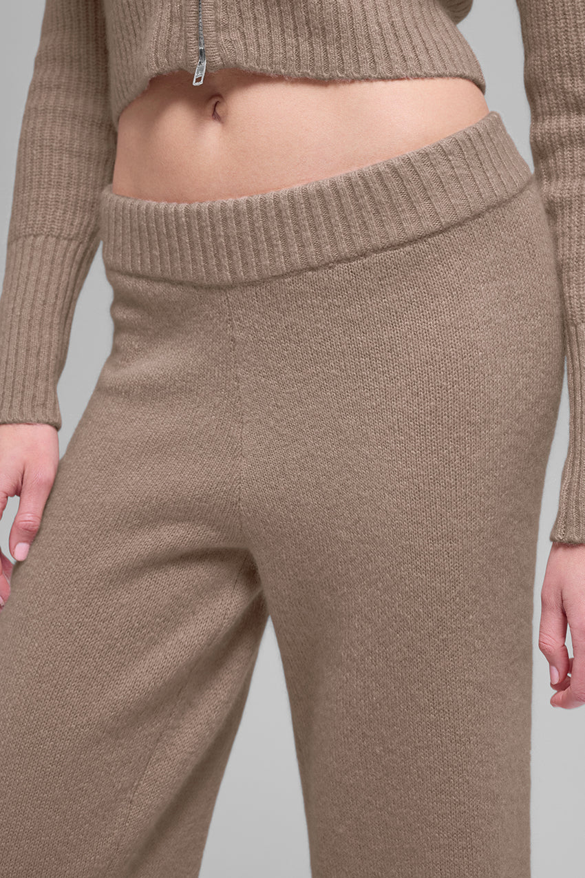 Cashmere High-Waist New Class Wide Leg Pant - Black