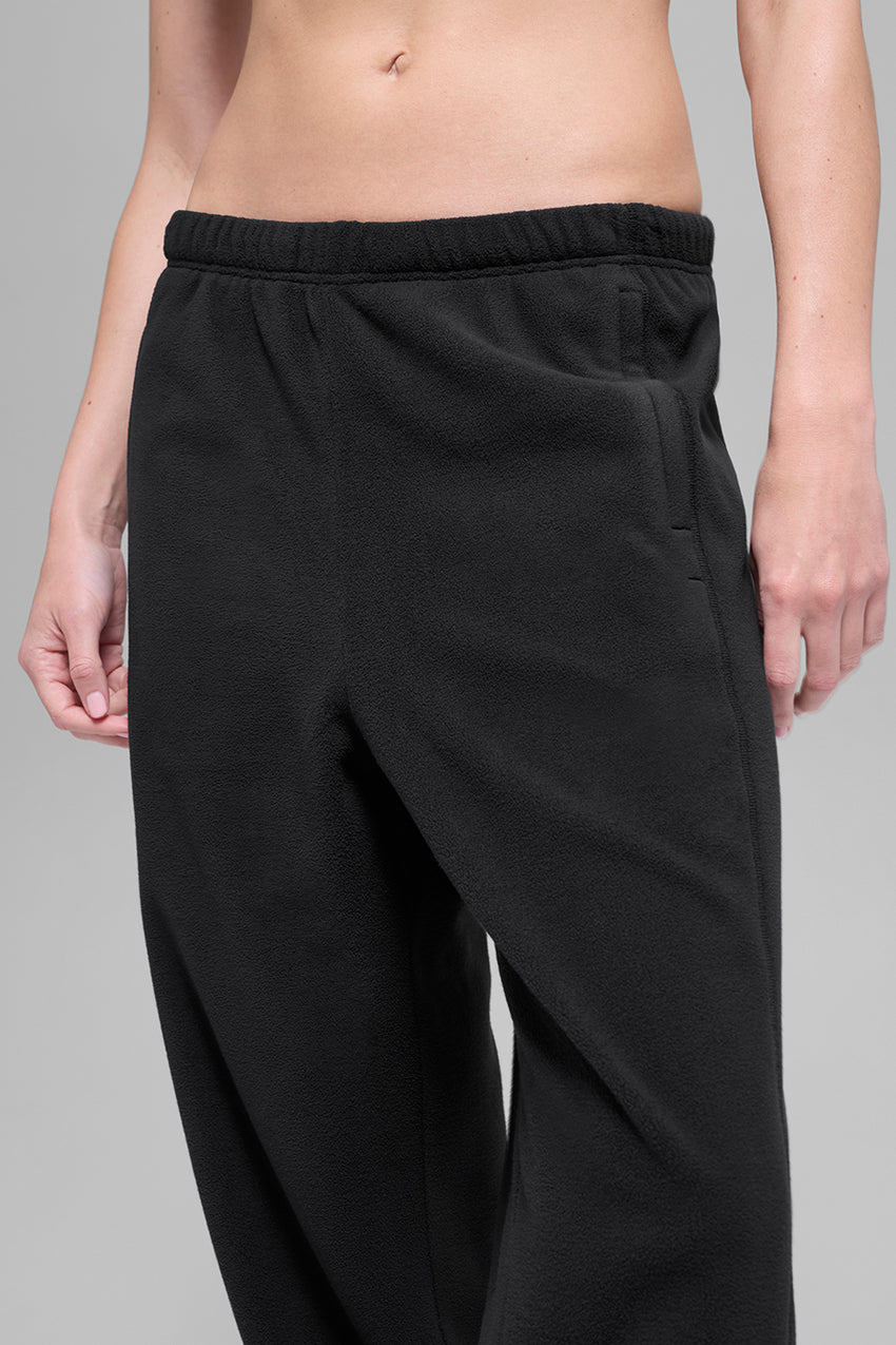 Polar Fleece High-Waist Retreat Jogger - Black