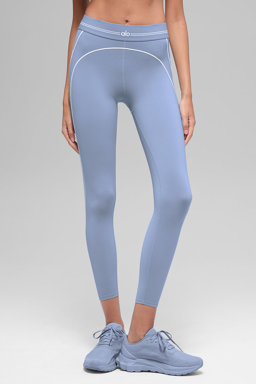 Airbrush High-Waist 7/8 Heart Throb Legging - Black/White