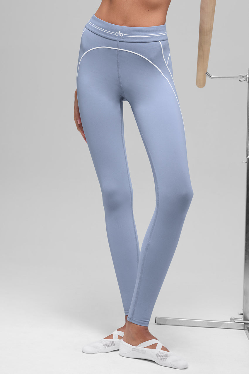 Airbrush High-Waist Heart Throb Legging - Black/White