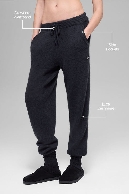 Cashmere High-Waist New Class Jogger - Black