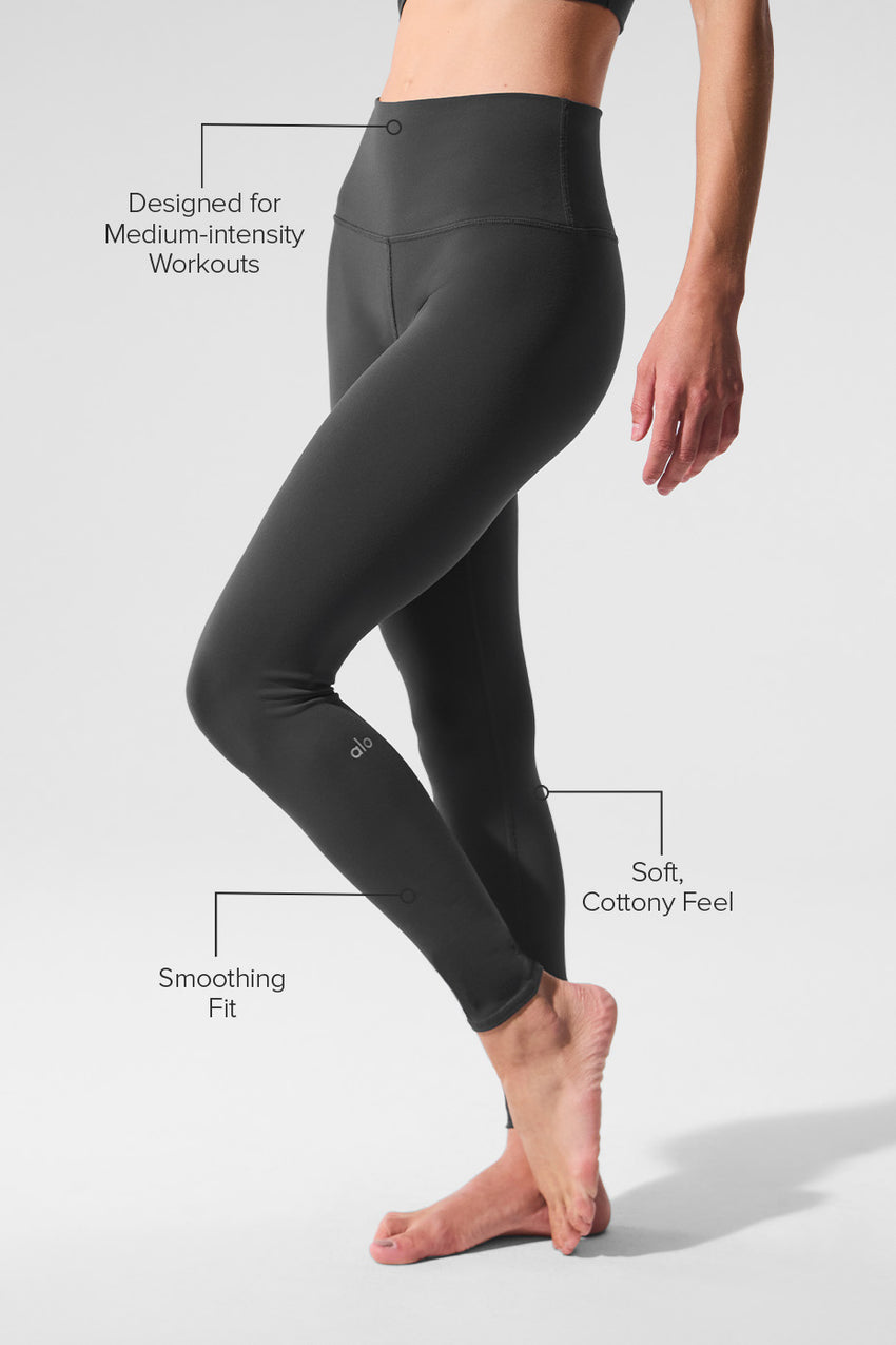 High-Waist Airbrush Legging - Black