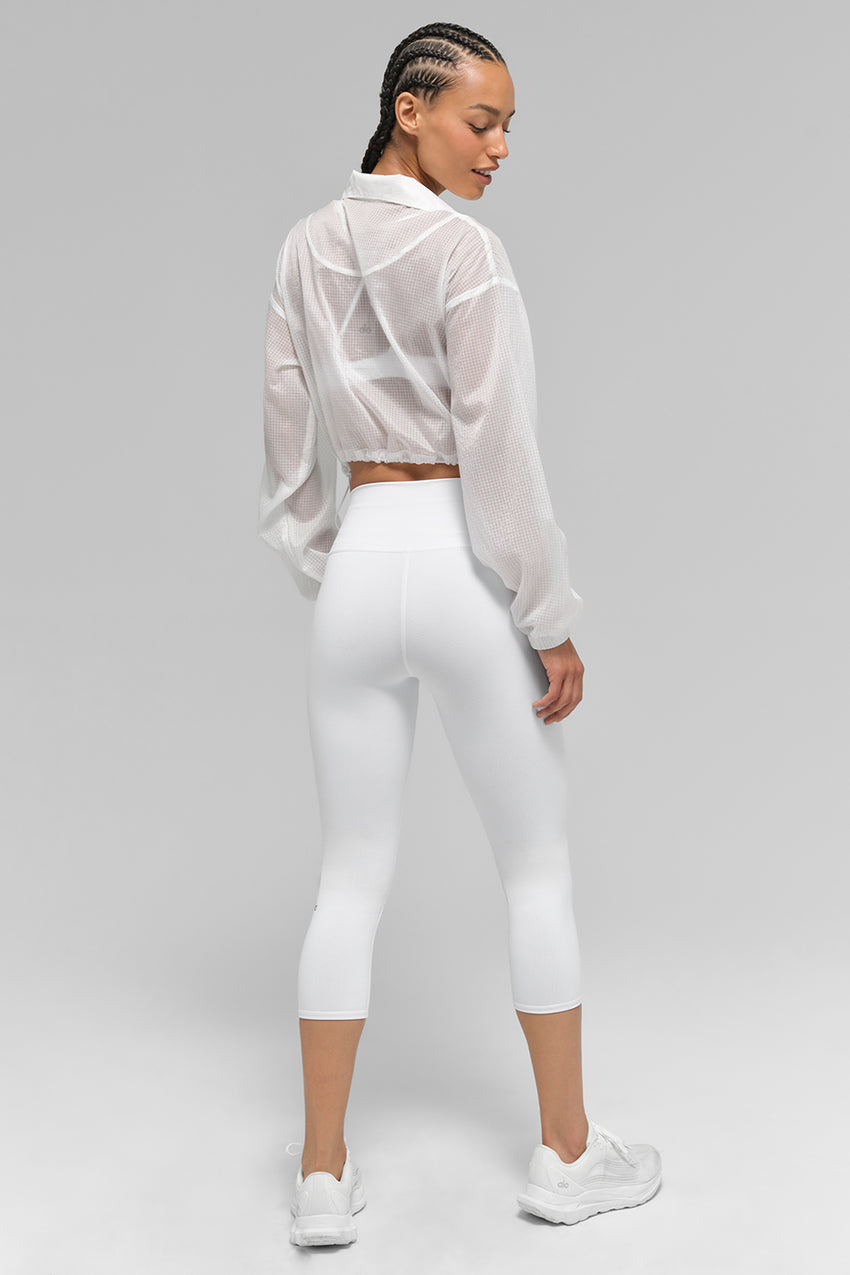 High-Waist Airbrush Capri - Black