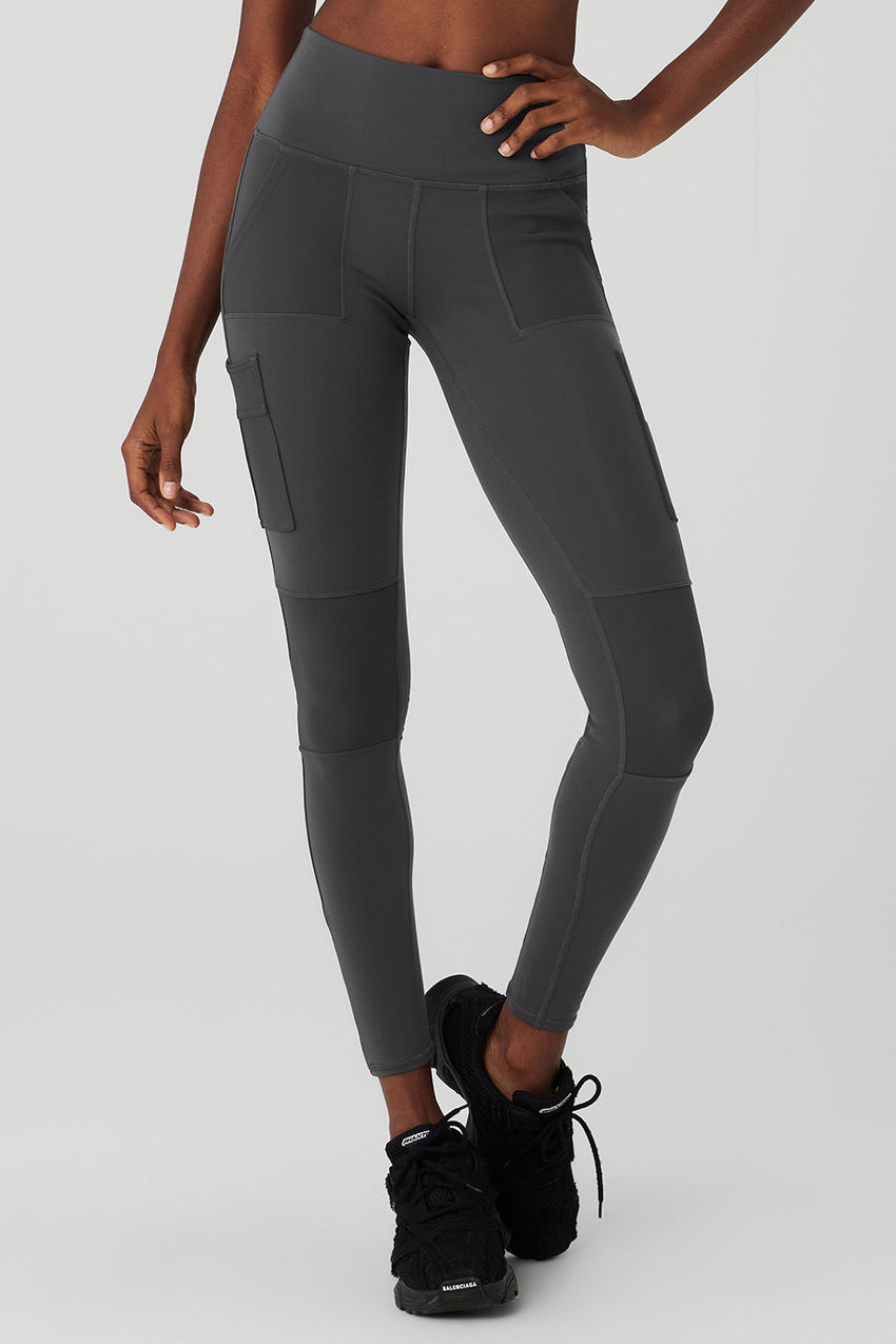 High-Waist Cargo Legging - Black
