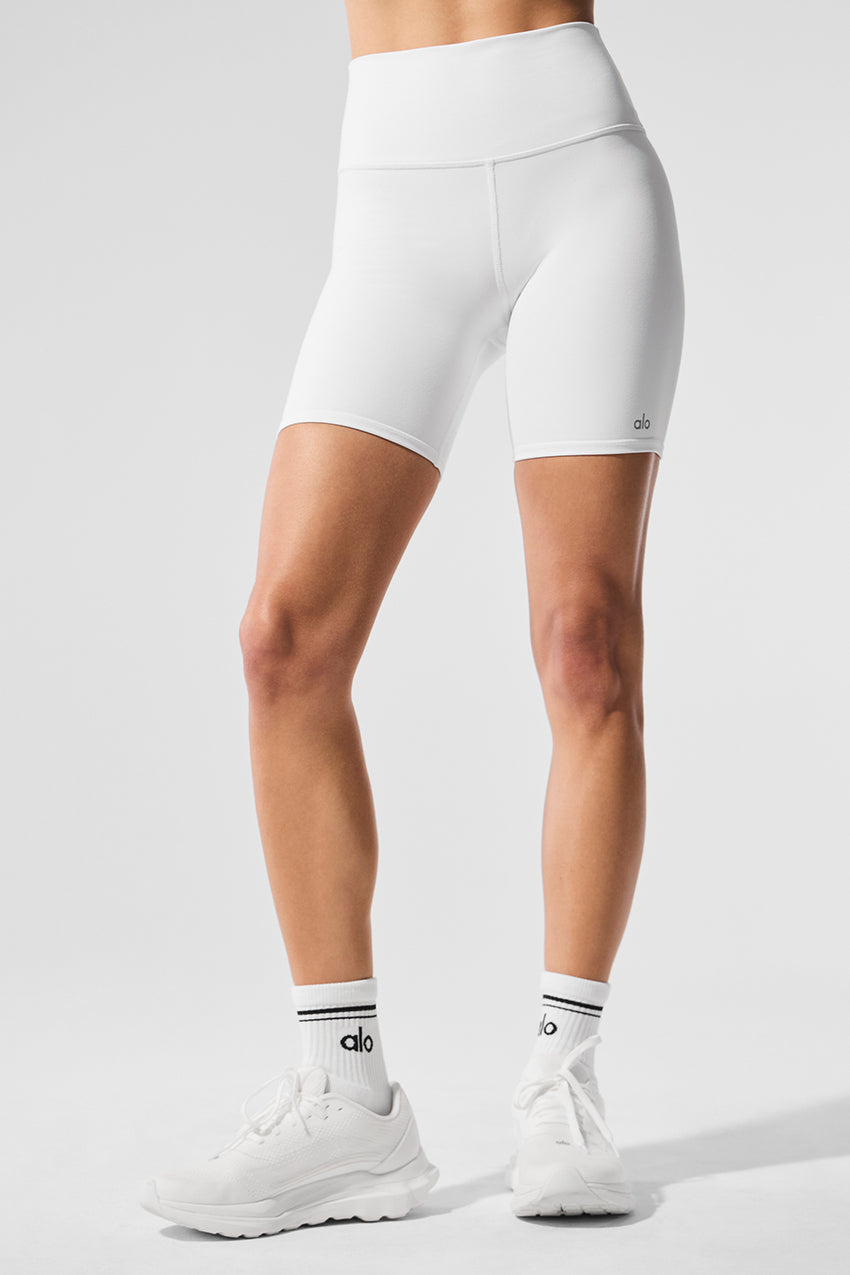 7" High-Waist Biker Short - Black