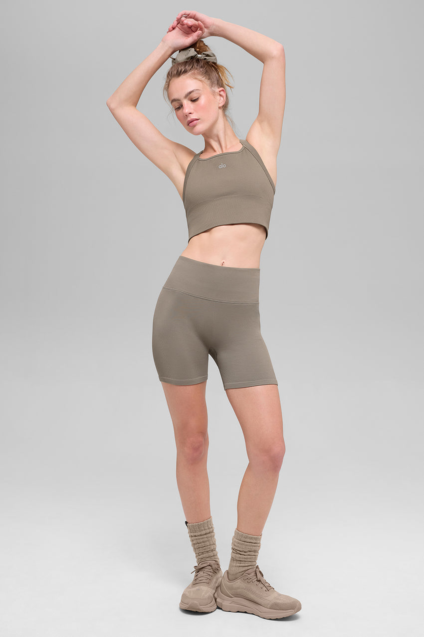 5" Seamless Ribbed Favorite Short - Black