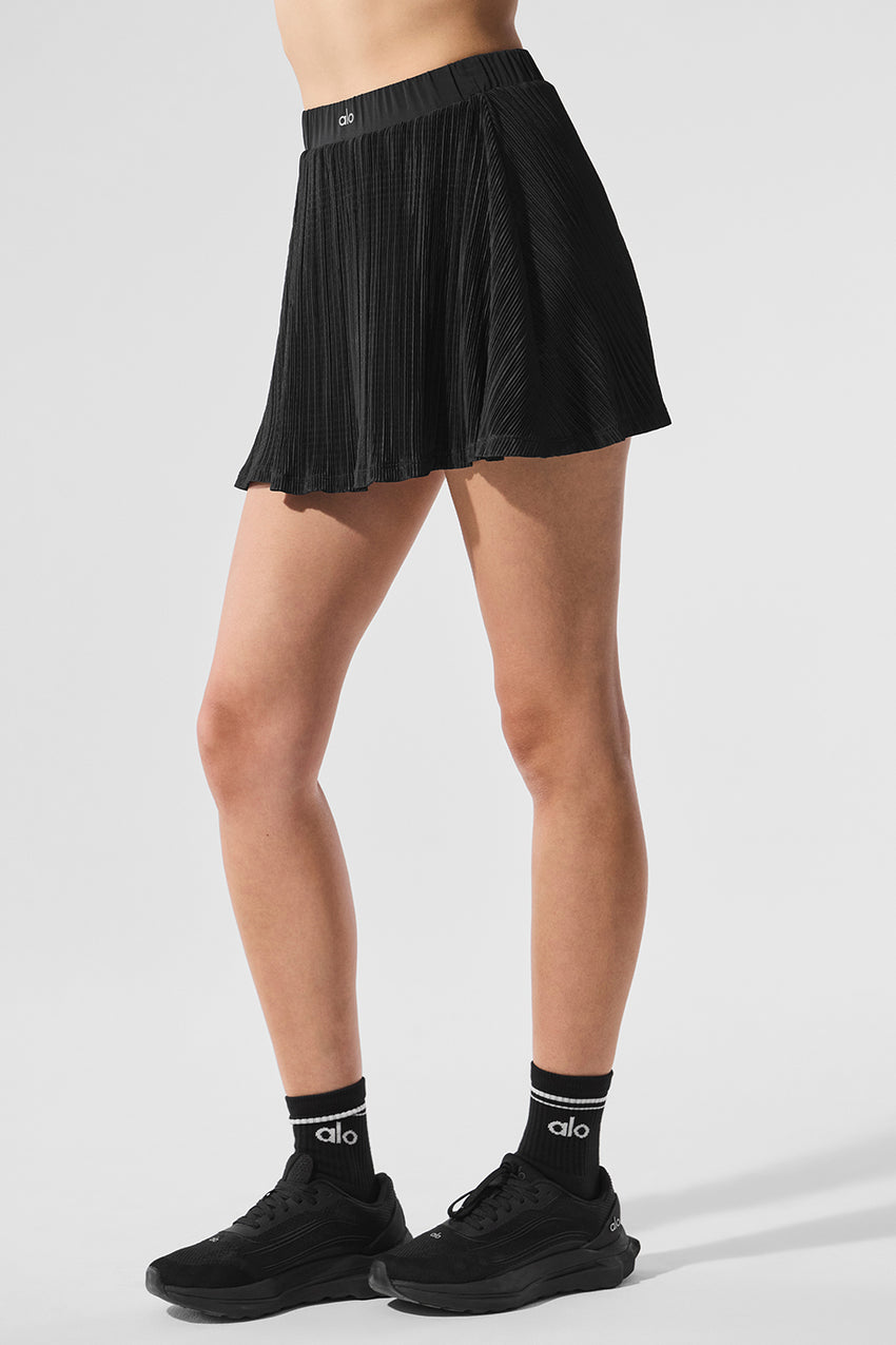 Micro Plisse Tennis Skirt - White