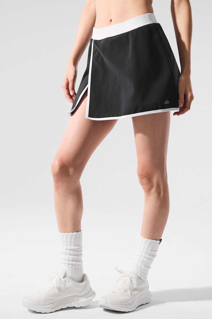 Airbrush Streamlined Skirt - Ivory/Black
