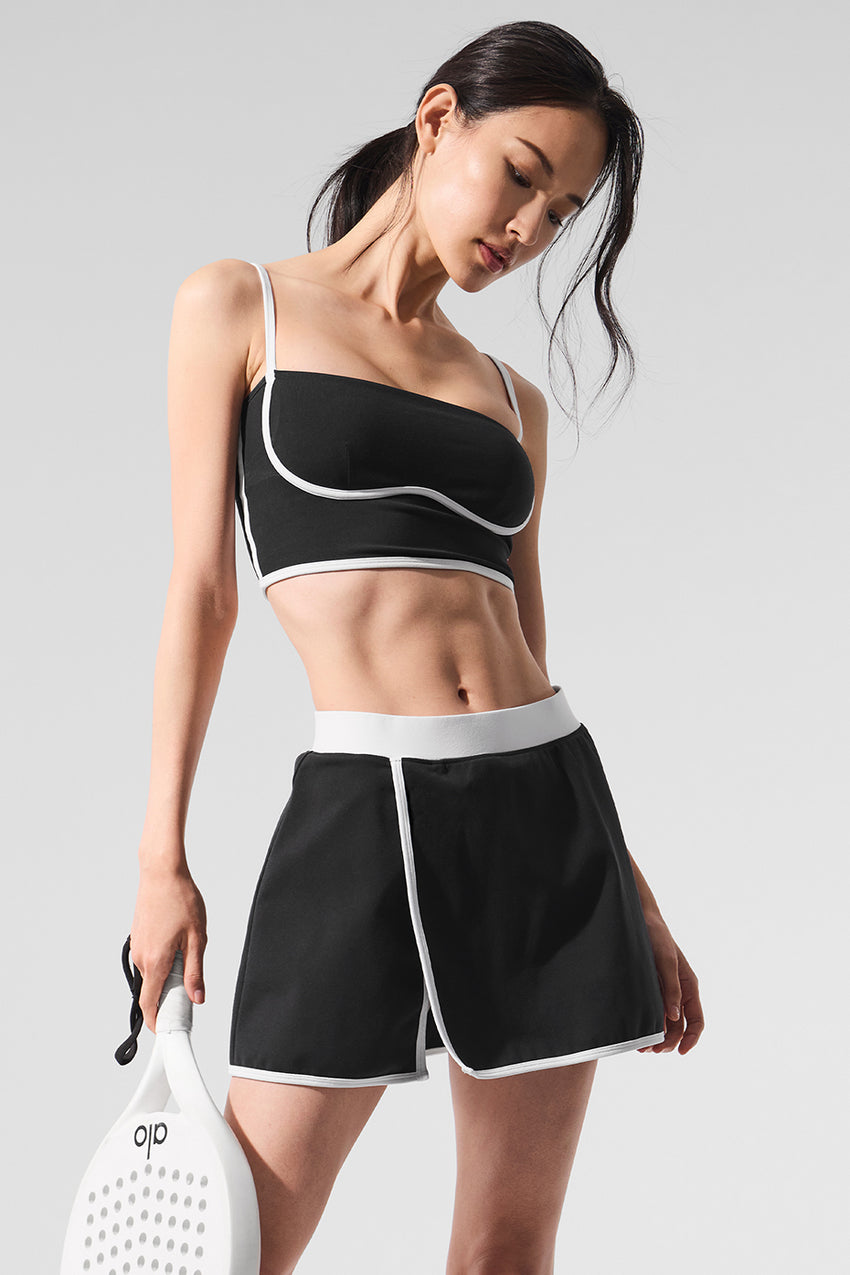Airbrush Streamlined Skirt - Ivory/Black