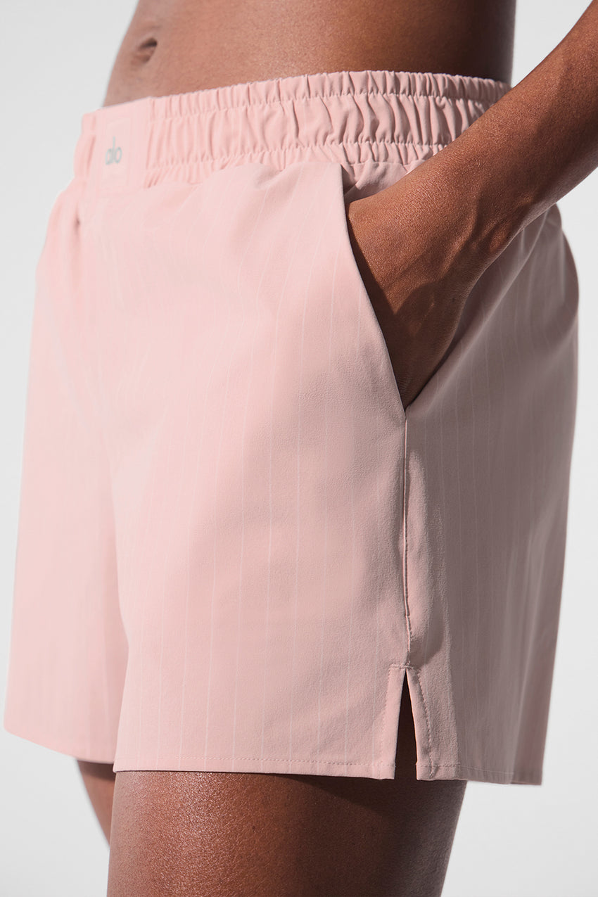 Pinstripe Daylight Boxer Short - Pink Quartz/Ivory