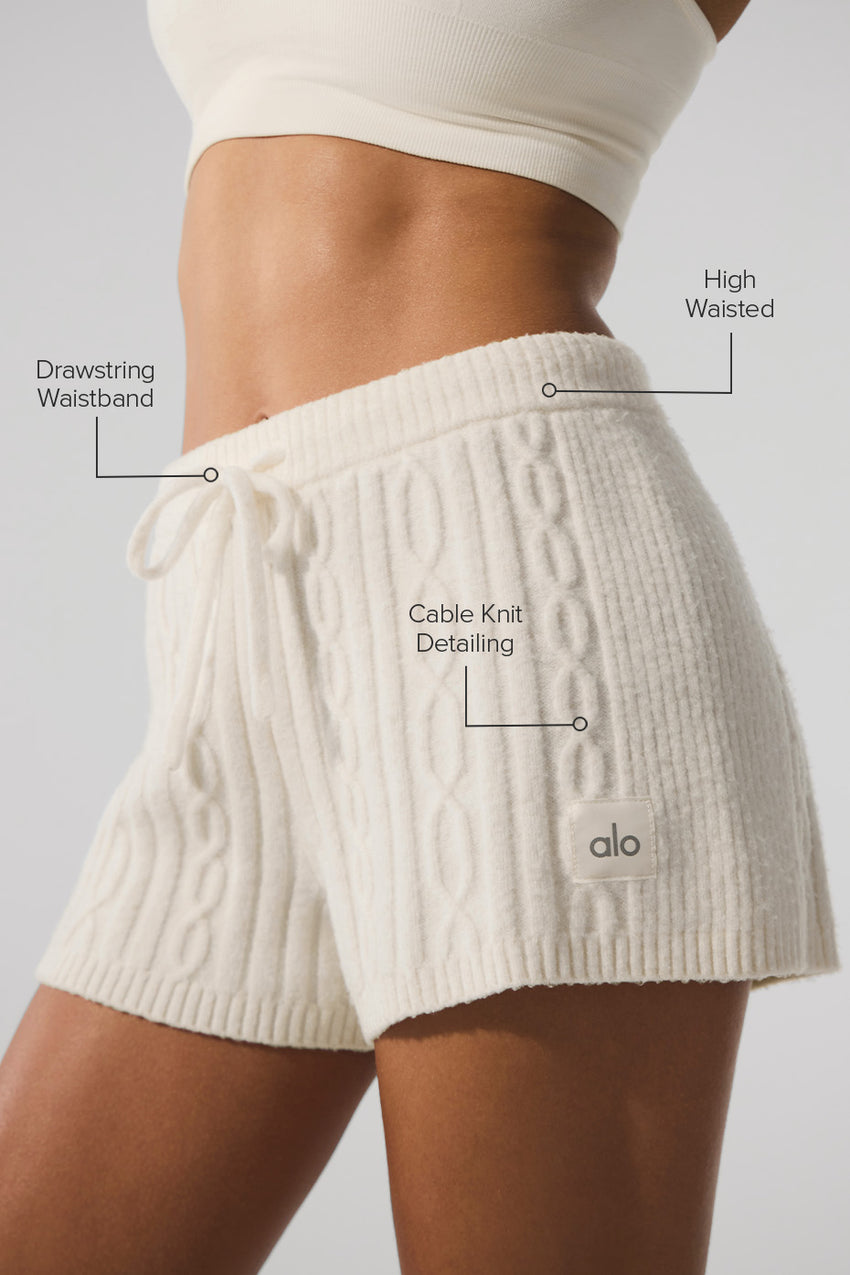 Cable Knit Winter Bliss Short - Athletic Heather Grey
