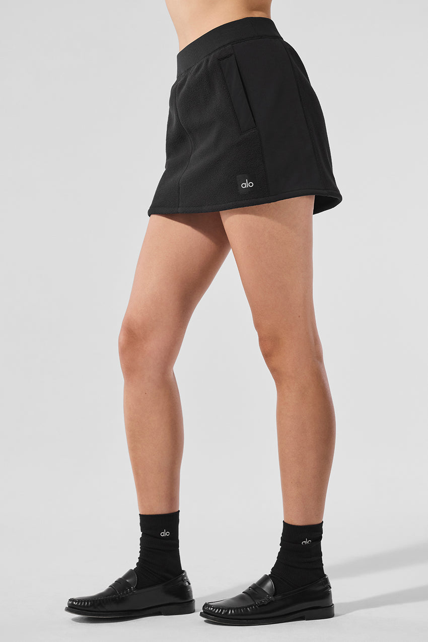 Polar Fleece Wintry Mix Skirt - Black