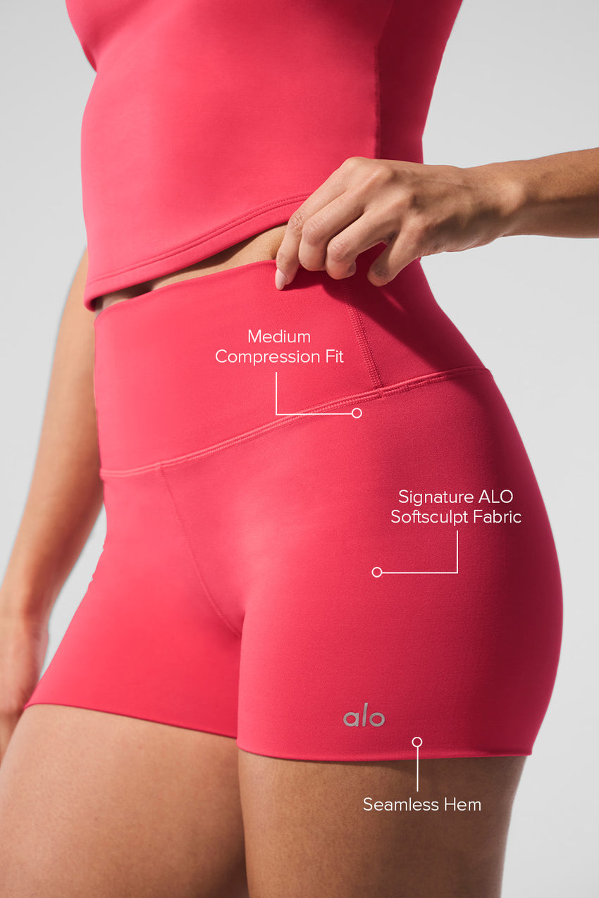 3" ALO Softsculpt High-Waist Precision Short - Black