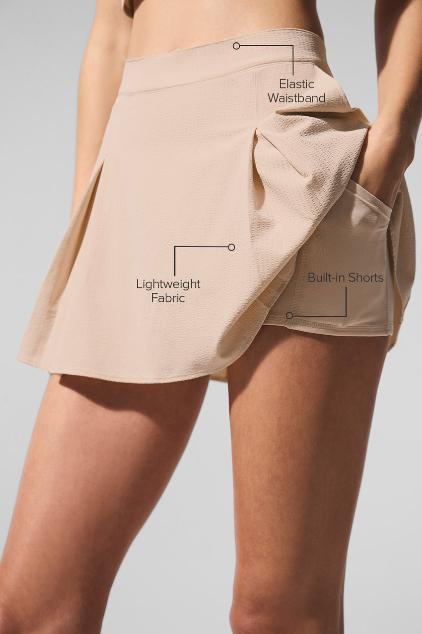 Dreamscape Tennis Skirt - Macadamia
