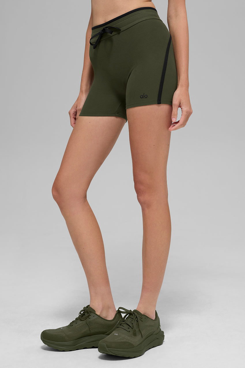4" Airbrush High-Waist Race Pace Short - Black/White