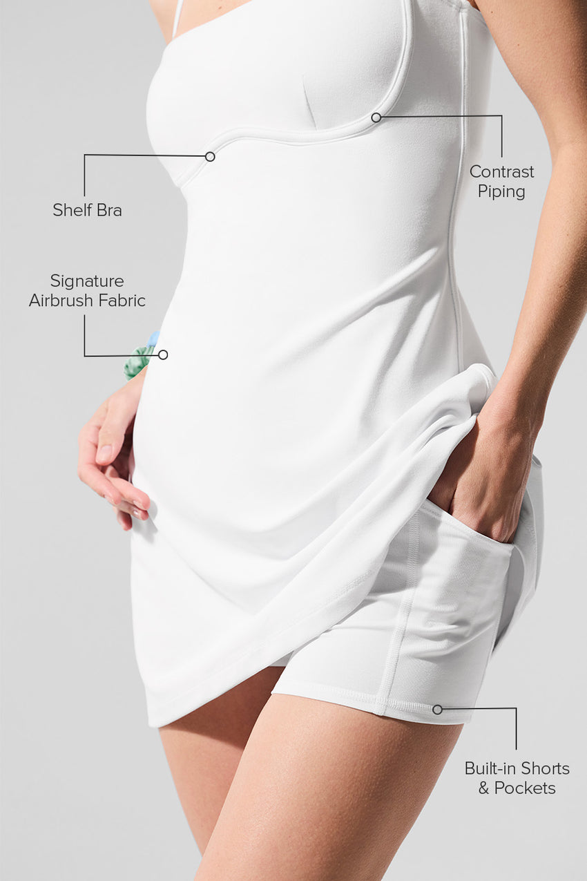 Airbrush Streamlined Dress - Black/White