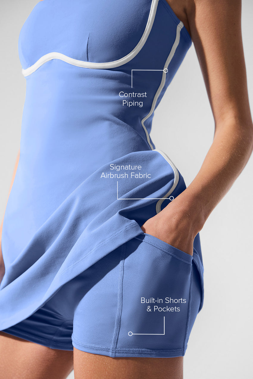 Airbrush Streamlined Dress - Black/White