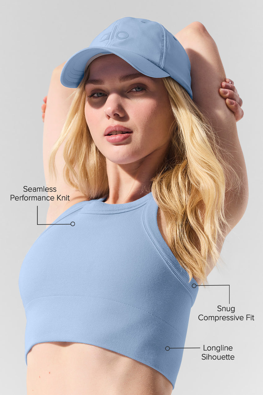 Seamless Delight High Neck Bra - Black
