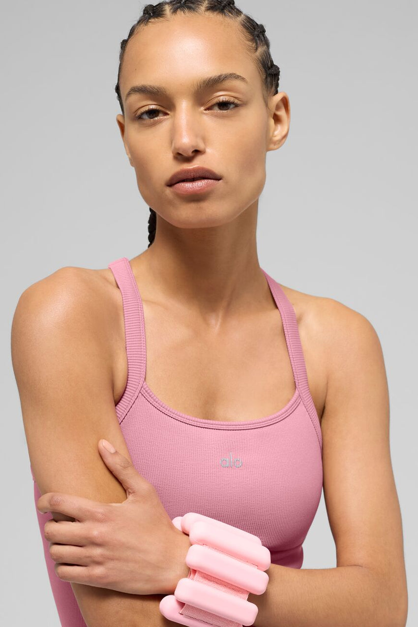 Seamless Ribbed Favorite Full Length Bra Tank - Black