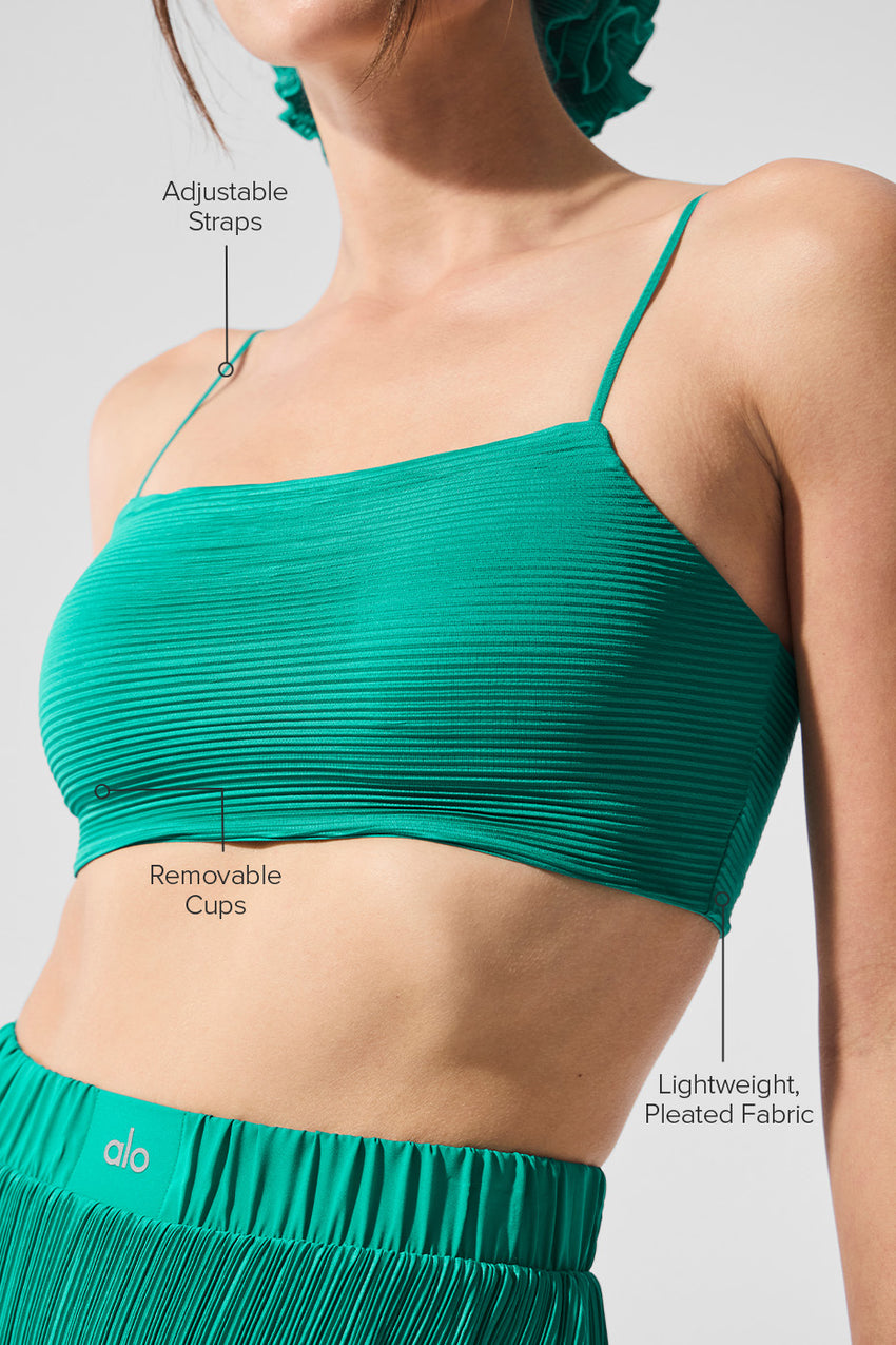 Micro Plisse Game On Bra - Black